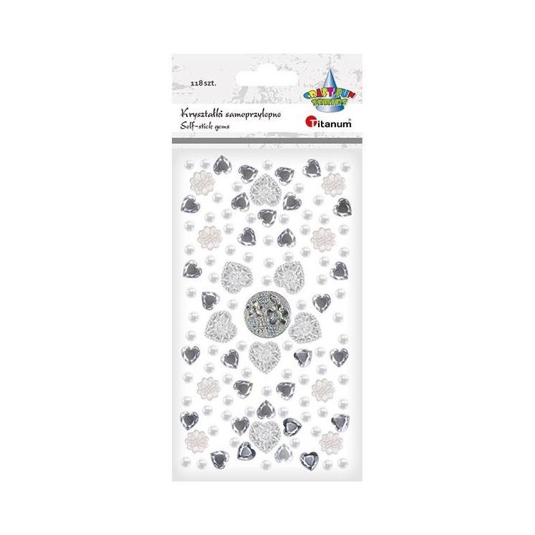 Kryształki samoprzylepne 118szt mix