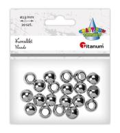 Koraliki plastikowe 13mm 20szt srebrne