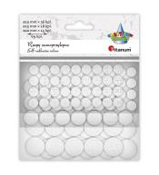 Rzepy samoprzylepne okrągłe białe 69kpl