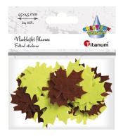 Naklejki filcowe liść klonu 24szt