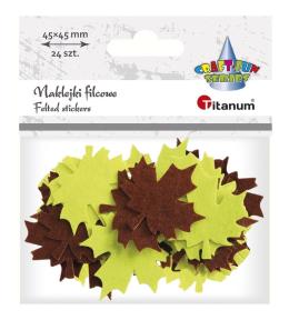 Naklejki filcowe liść klonu 24szt