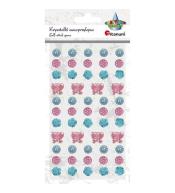 Kryształki samoprzylepne mix 53szt