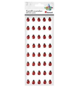 Kryształki samoprzylepne biedronki 9x14mm 50szt