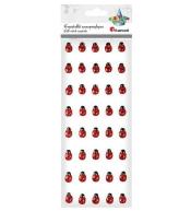 Kryształki samoprzylepne biedronki 9x14mm 50szt