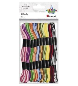 Mulina 8mm dwukolorowa 10 kolorów