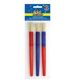 Zestaw pędzli okrągłych grubych 3szt