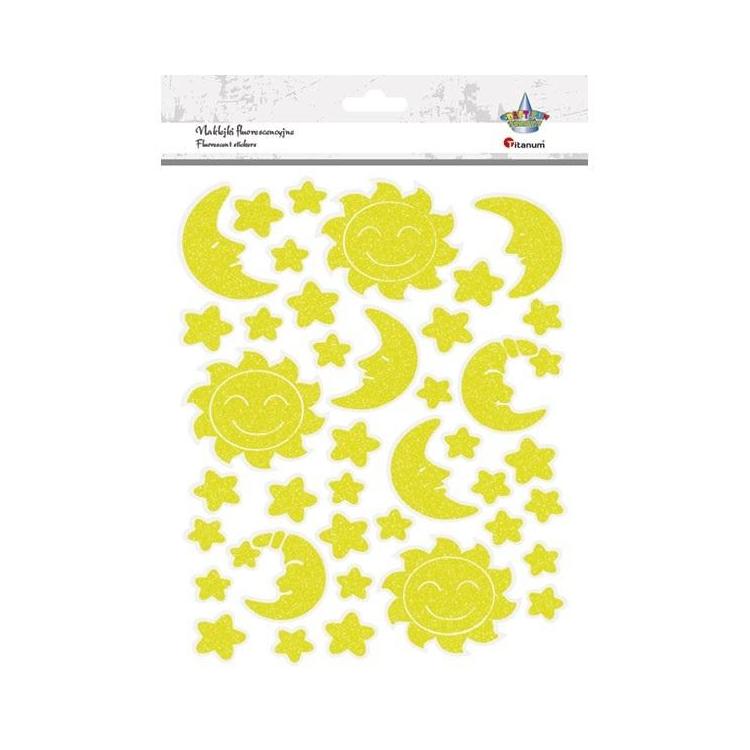 Naklejki świecące w ciemności 39szt.