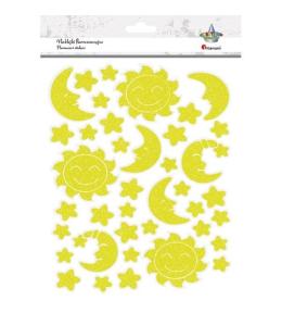 Naklejki świecące w ciemności 39szt.