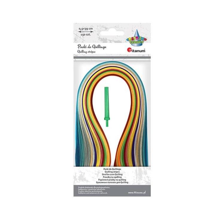 Zestaw do quillingu paski + igła mix 150szt