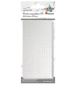 Pianka samoprzylepna 3D 7.5x7.5mm biała 2szt