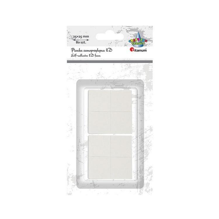 Pianka samoprzylepna 3D 25x25mm biała