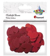 Naklejki filcowe serca 30x25mm mix kolorów 50szt