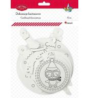 Dekoracje kartonowe do kolorowania 12szt