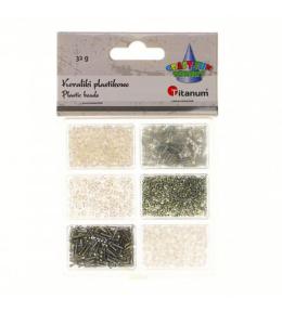 Koraliki plastikowe 6 rozmiarów 32g