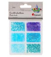 Koraliki plastikowe 6 rozmiarów 32g