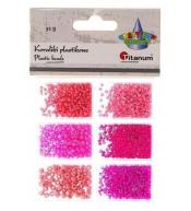 Koraliki plastikowe 6 rozmiarów 32g
