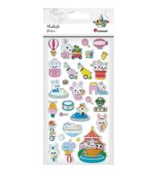 Naklejki wypukłe słodkie zwierzątka 28szt