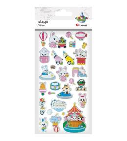 Naklejki wypukłe słodkie zwierzątka 28szt
