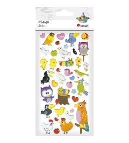 Naklejki wypukłe ptaki 42szt