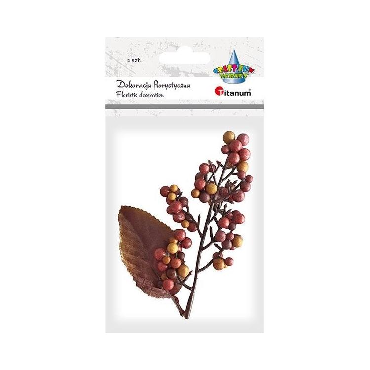 Kiść jagód z liściem mix 1szt