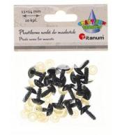 Nosy do maskotek plastikowe trójkątne 20szt