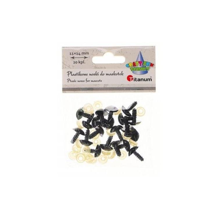 Nosy do maskotek plastikowe trójkątne 20szt