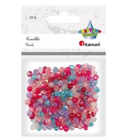 Koraliki plastikowe fasetowane mix 30g