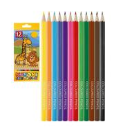 Kredki ołówkowe sześciokątne 12 kolorów