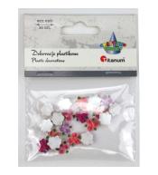 Dekoracje plastikowe róże 11mm 20szt