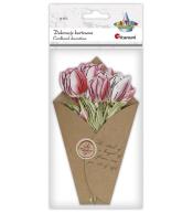 Dekoracje kartonowe Flower Letter tulipany 9szt