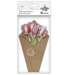 Dekoracje kartonowe Flower Letter tulipany 9szt