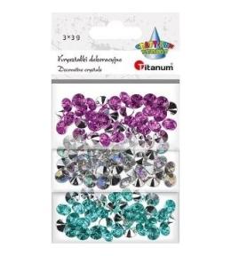 Kryształki dekoracyjne cyrkonie 3 kolory