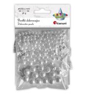 Koraliki plastikowe perełki białe 36g