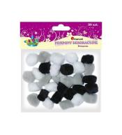 Pompony akrylowe 25mm szare 30szt.