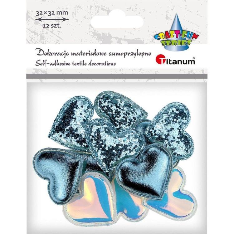Dekoracje samoprzylepne serca 32x29mm 12szt