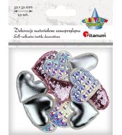 Dekoracje samoprzylepne serca 32x29mm 12szt