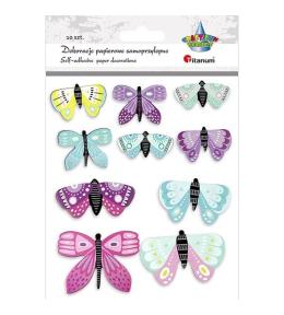 Motyle papierowe samoprzylepne mix 10szt