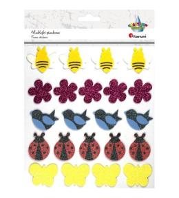 Naklejki piankowe brokatowe mix 22szt.