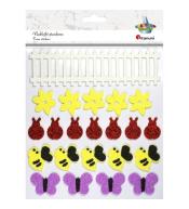 Naklejki piankowe brokatowe mix 22szt.