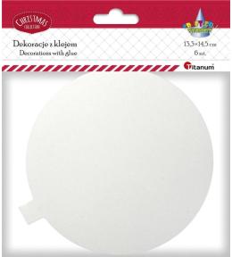 Dekoracje kartonowe z klejem Bombka 6szt