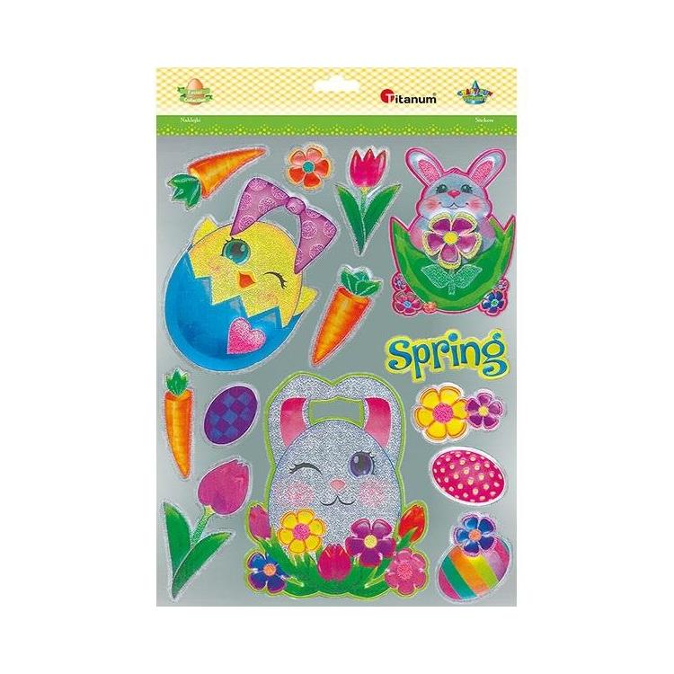 Naklejki foliowe metaliczne mix 14szt