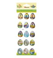 Naklejki wypukłe pisanki 15szt