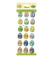 Naklejki wypukłe pisanki 22x30mm 18szt