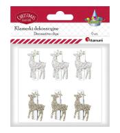 Klamerki drewniane Renifer 6szt
