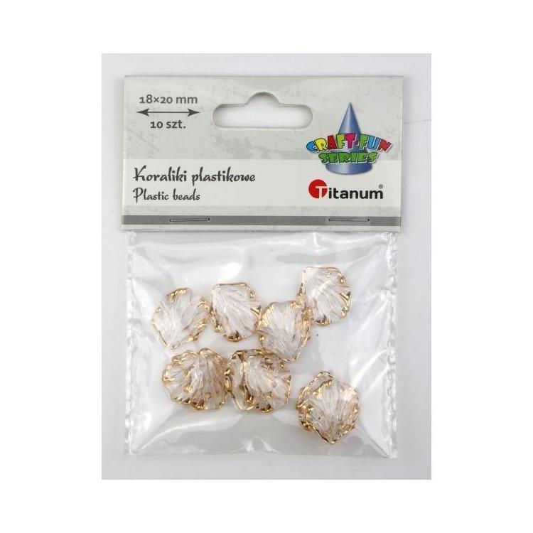 Koraliki plastikowe muszelki 5mm 10szt