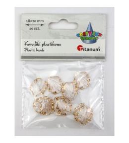 Koraliki plastikowe muszelki 5mm 10szt