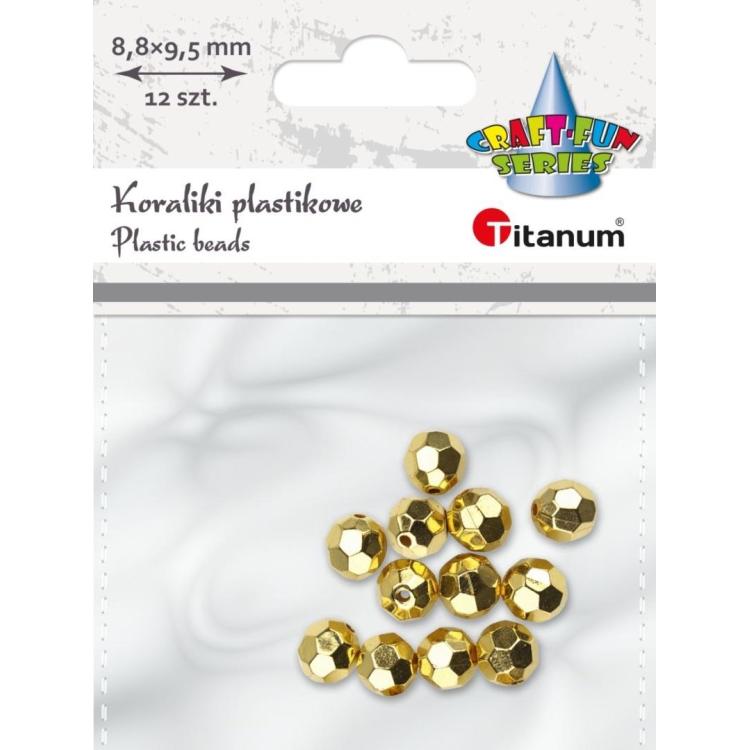 Koraliki plastikowe lustrzane fasetowane 10x9,5mm