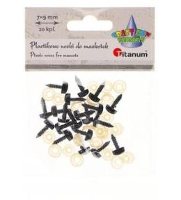 Nosy do maskotek plastikowe trójkątne 9x7mm 20szt