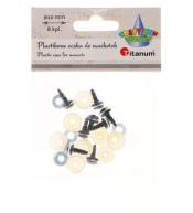 Oczy do maskotek plastikowe 10mm z mocowaniem 8szt