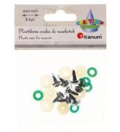 Oczy do maskotek plastikowe 10mm z mocowaniem 8szt